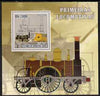 St Thomas & Prince Islands 2007 Steam locomotives - Mare Leguin perf deluxe s/sheet containing 1 value unmounted mint