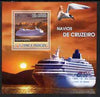 St Thomas & Prince Islands 2007 Cruise Ships - Crystal Simphony perf deluxe s/sheet containing 1 value unmounted mint