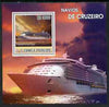 St Thomas & Prince Islands 2007 Cruise Ships - Freedom of the Seas perf deluxe s/sheet containing 1 value unmounted mint