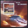 St Thomas & Prince Islands 2007 Cruise Ships - Star Princess perf deluxe s/sheet containing 1 value unmounted mint