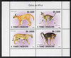 St Thomas & Prince Islands 2007 Wild Cats perf sheetlet containing 4 values unmounted mint
