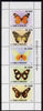 St Thomas & Prince Islands 2007 Butterflies perf sheetlet containing 5 values unmounted mint