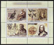 St Thomas & Prince Islands 2008 Famous Naturalists #1 perf sheetlet containing 4 values unmounted mint