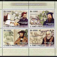St Thomas & Prince Islands 2008 Famous Naturalists #2 perf sheetlet containing 4 values unmounted mint