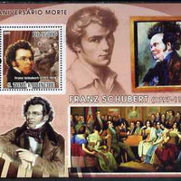 St Thomas & Prince Islands 2008 180th Death Anniversary of Schubert perf s/sheet containing 1 value unmounted mint