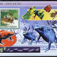 St Thomas & Prince Islands 2008 Frogs perf s/sheet containing 1 value unmounted mint
