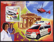 St Thomas & Prince Islands 2008 Ambulances of Europe - Red Cross perf s/sheet containing 1 value unmounted mint