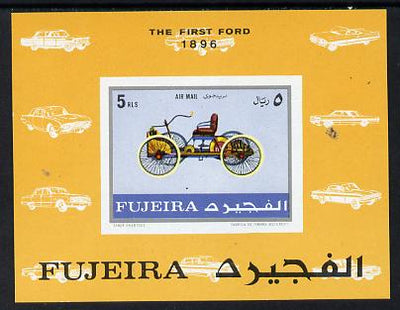 Fujeira 1970 Cars (1896 Ford) imperf m/sheet unmounted mint (Mi BL 40B)
