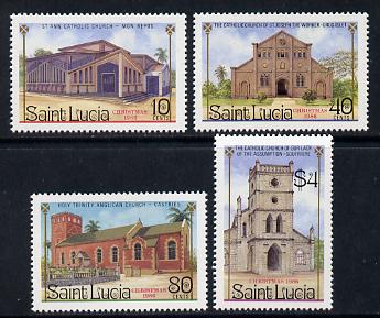 St Lucia 1986 Christmas (Churches) set of 4 (SG 919-22) unmounted mint