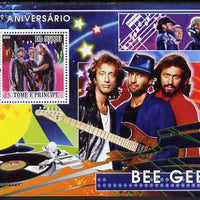 St Thomas & Prince Islands 2008 Bee Gees 30th Anniversary perf s/sheet containing 1 value unmounted mint