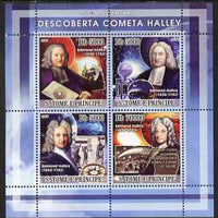 St Thomas & Prince Islands 2008 250th Anniversary of Discovery of Halleys Comet perf sheetlet containing 4 values unmounted mint