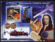 St Thomas & Prince Islands 2008 250th Anniversary of Discovery of Halleys Comet perf s/sheet containing 1 value unmounted mint
