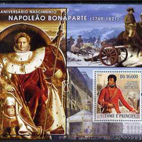 St Thomas & Prince Islands 2008 Napoleon Bonaparte perf s/sheet containing 1 value unmounted mint
