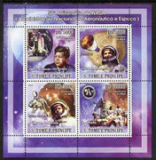 St Thomas & Prince Islands 2008 50th Anniversary of NASA perf sheetlet containing 4 values unmounted mint