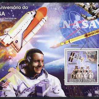 St Thomas & Prince Islands 2008 50th Anniversary of NASA perf s/sheet containing 1 value unmounted mint