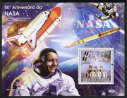 St Thomas & Prince Islands 2008 50th Anniversary of NASA perf s/sheet containing 1 value unmounted mint