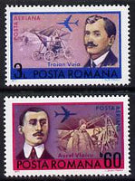 Rumania 1972 Aviation Pioneers set of 2 unmounted mint, SG 3927-28, Mi 3048-49