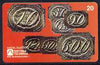 Telephone Card - Brazil 20 units phone card showing early Brazil 'Bullseye' stamps (red background)
