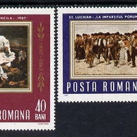 Rumania 1967 Peasants Rising (Paintings of Peasants) perf set of 2 unmounted mint, SG 3466-7, Mi 2592-93*