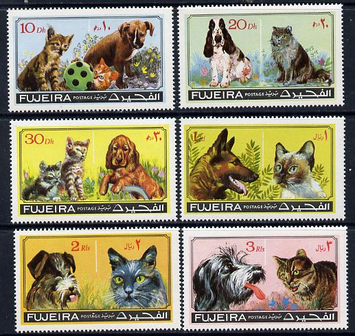 Fujeira 1971 Cats & Dogs set of 6 unmounted mint (Mi 798-803A)