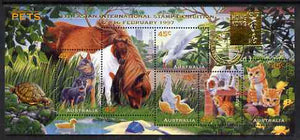 Australia 1997 Pets m/sheet opt'd for 11th Asian International Stamp Exhibition Hong Kong, SG MS 1651var unmounted mint