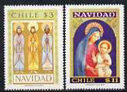 Chile 1978 Christmas set of 2 unmounted mint, SG 810-11