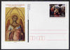Poland 2000 70gr Postal Stationery card featuring painting of Holy Family with John the Baptist by Bonifazion Veronese, unused and pristine
