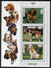 Bhutan 1972 International dogs perf miniature sheet of three values (99ch, 2.50nu, 4nu)) unmounted mint, Mi Bl 55A