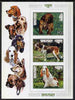 Bhutan 1972 International dogs IMPERF miniature sheet of three values (99ch, 2.50nu, 4nu)) unmounted mint, Mi Bl 55B