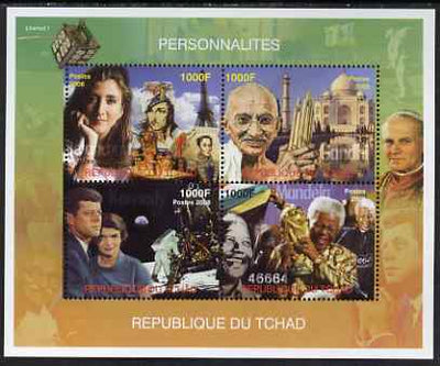 Chad 2008 Personalities perf sheetlet containing 4 values unmounted mint. Note this item is privately produced and is offered purely on its thematic appeal.
