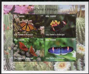 St Thomas & Prince Islands 2005 Butterflies perf sheetlet containing 4 values unmounted mint. Note this item is privately produced and is offered purely on its thematic appeal