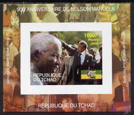 Chad 2008 Nelson Mandela 90th Birthday imperf individual deluxe sheet #1 unmounted mint