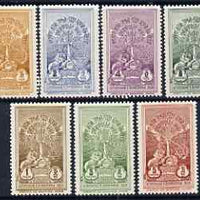Ethiopia 1930 Coronation of Emperor Haile Selassie perf set of 7, minor disturbances on gum otherwise unmounted mint SG 278-84