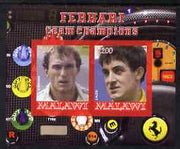 Malawi 2008 Ferrari Team Formula 1 Champions #2 - Berger & Alesi imperf sheetlet containing 2 values unmounted mint