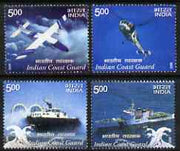 India 2008 Coast Guard perf set of 4 values unmounted mint