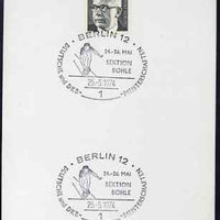Postmark - West Berlin 1974 5pfg postal card with special cancellation for Bowling Championships