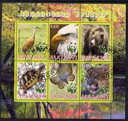 Malawi 2008 WWF - endangered Species perf sheetlet containing 6 values fine cto used