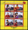 Benin 2008 Olympics - Chinese Ping Pong perf sheetlet containing 6 values, fine cto used