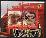 Malawi 2008 Ferrari Team Formula 1 Champions #1 - Lauda & Mansell perf sheetlet containing 2 values fine cto used