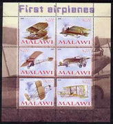 Malawi 2008 First Airplanes perf sheetlet containing 6 values unmounted mint