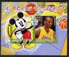 Djibouti 2008 Disney & World of Sport - Basketball & Kobe Bryant imperf sheetlet containing 2 values unmounted mint