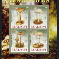 Malawi 2008 Fungi #2 imperf sheetlet containing 4 values, each with Scout logo unmounted mint