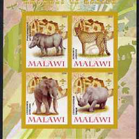 Malawi 2008 Animals of Africa #1 imperf sheetlet containing 4 values, each with Scout logo unmounted mint