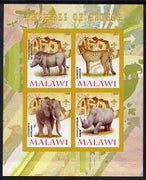 Malawi 2008 Animals of Africa #1 imperf sheetlet containing 4 values, each with Scout logo unmounted mint