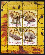 Malawi 2008 Animals of Africa #3 perf sheetlet containing 4 values, each with Scout logo fine cto used
