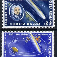 Rumania 1986 Halley's Comet set of 2 unmounted mint, Mi 4228-29