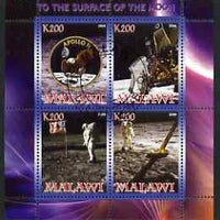 Malawi 2008 Apollo 11 - Man on the Moon perf sheetlet containing 4 values fine cto used
