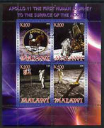 Malawi 2008 Apollo 11 - Man on the Moon perf sheetlet containing 4 values fine cto used