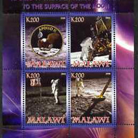 Malawi 2008 Apollo 11 - Man on the Moon perf sheetlet containing 4 values unmounted mint