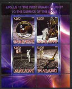 Malawi 2008 Apollo 11 - Man on the Moon perf sheetlet containing 4 values unmounted mint